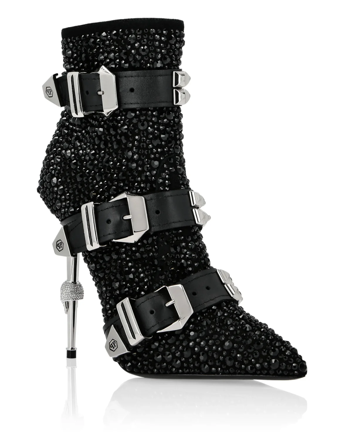 bootie high heels Crystal, цвет: Черный