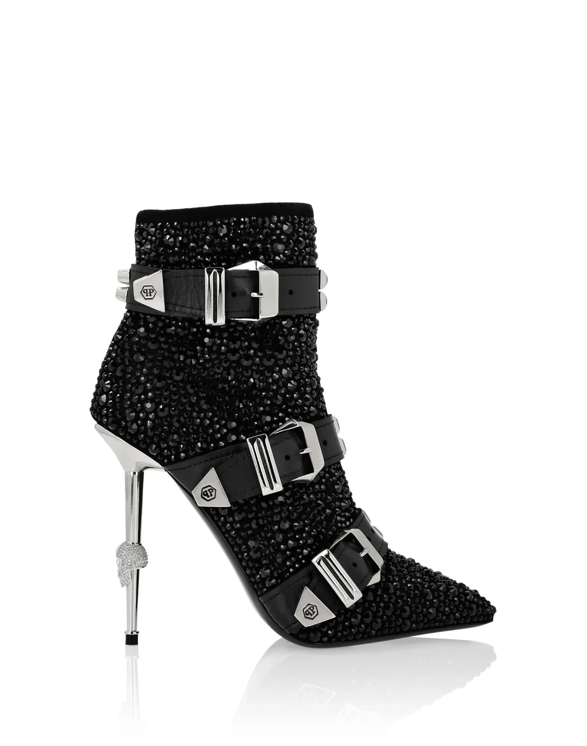 bootie high heels Crystal, цвет: Черный