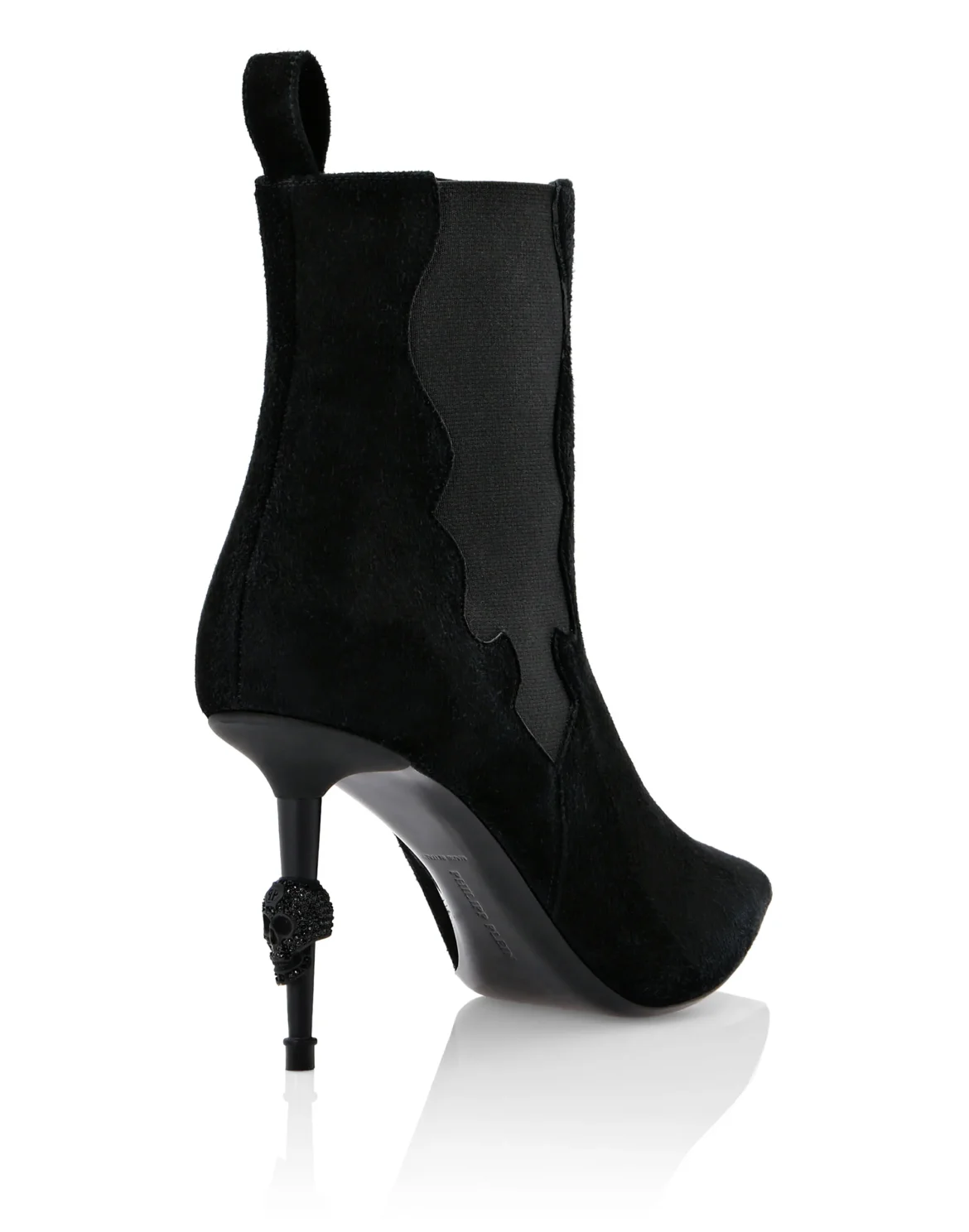Boots Mid Heels Mid Skull, цвет: Черный