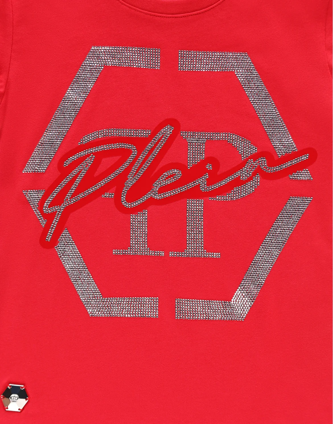T-shirt Round Neck LS Hexagon, цвет: Красный