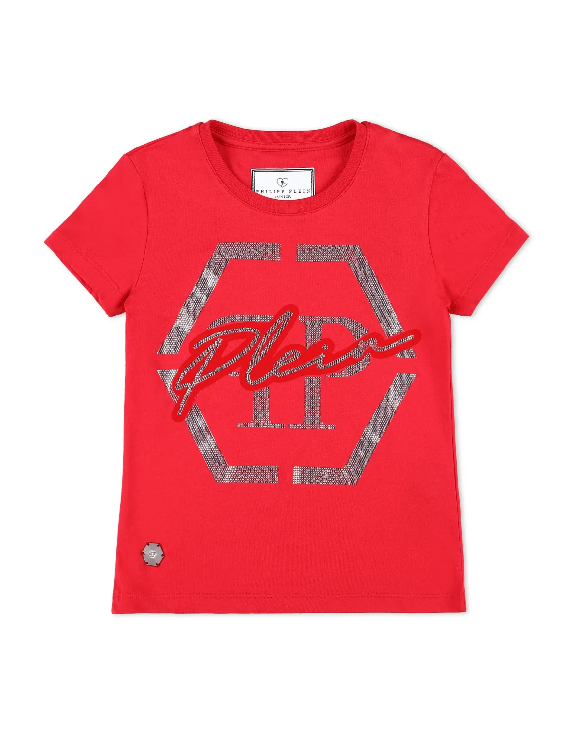 T-shirt Round Neck LS Hexagon, цвет: Красный