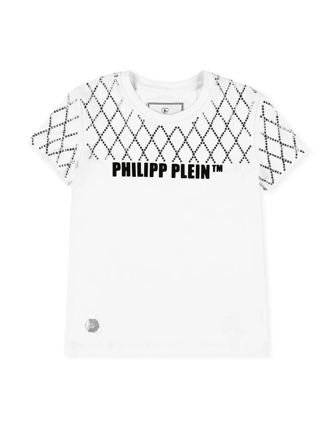 T-shirt Round Neck SS Crystal Plein, цвет: Белый