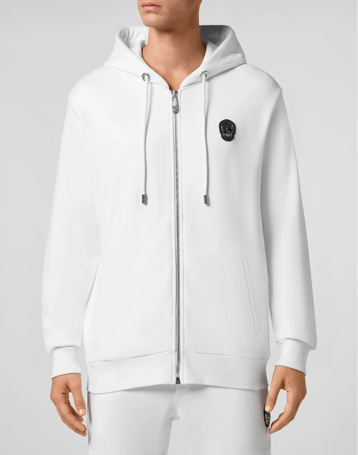 Hoodie Sweatjacket Skull, цвет: Белый
