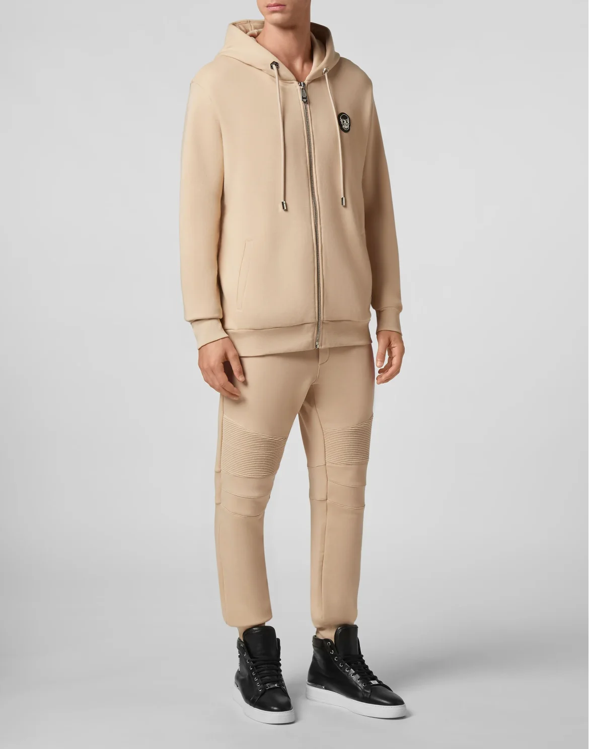 Hoodie Sweatjacket Skull, цвет: Бежевый