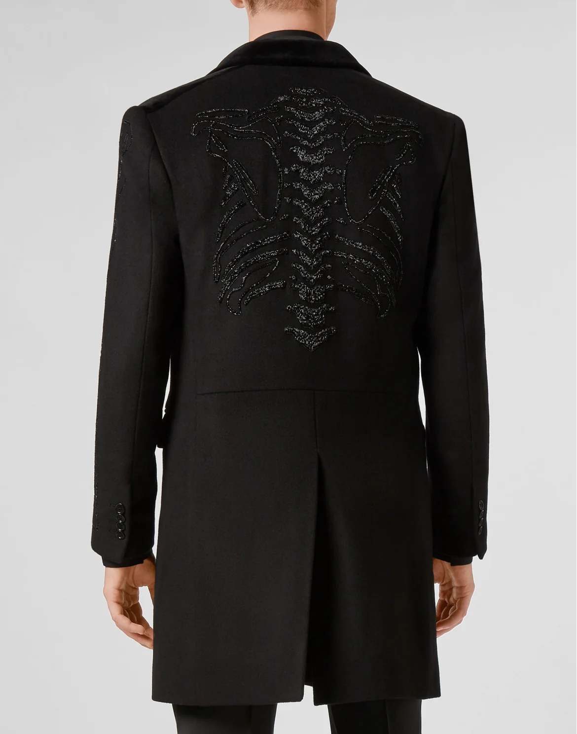 Coat Long Skeleton, цвет: Черный