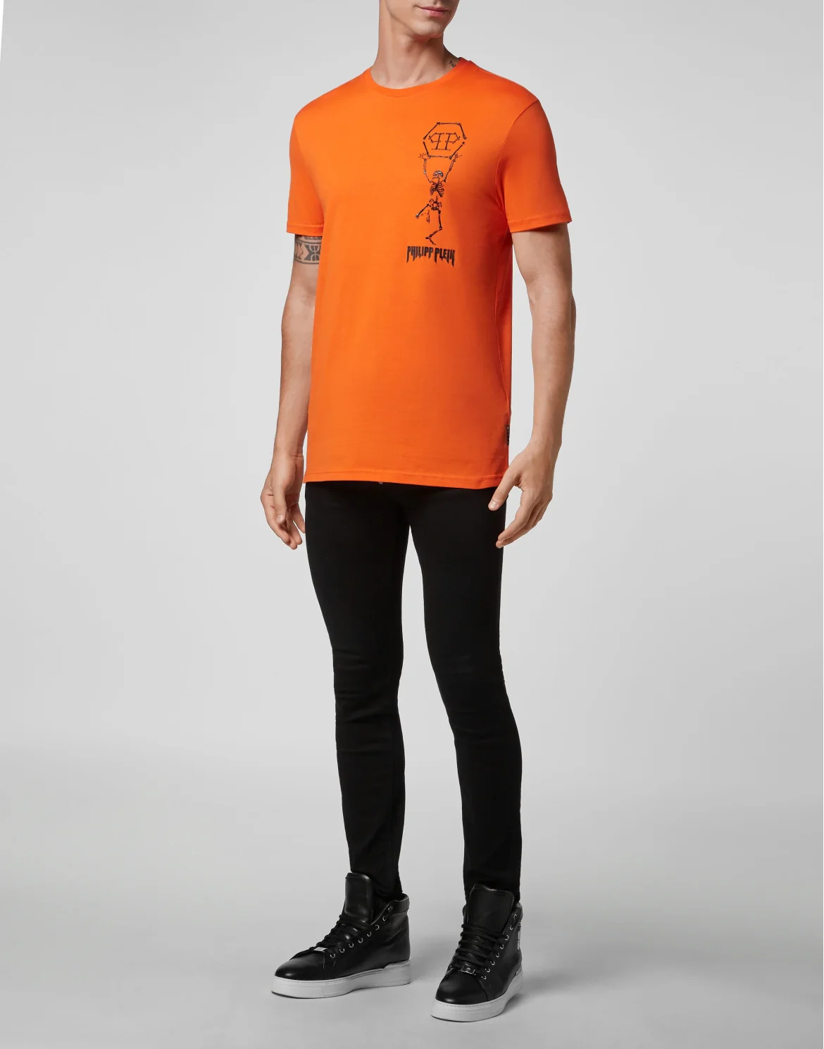 T-shirt Round Neck SS Skeleton, цвет: Оранжевый