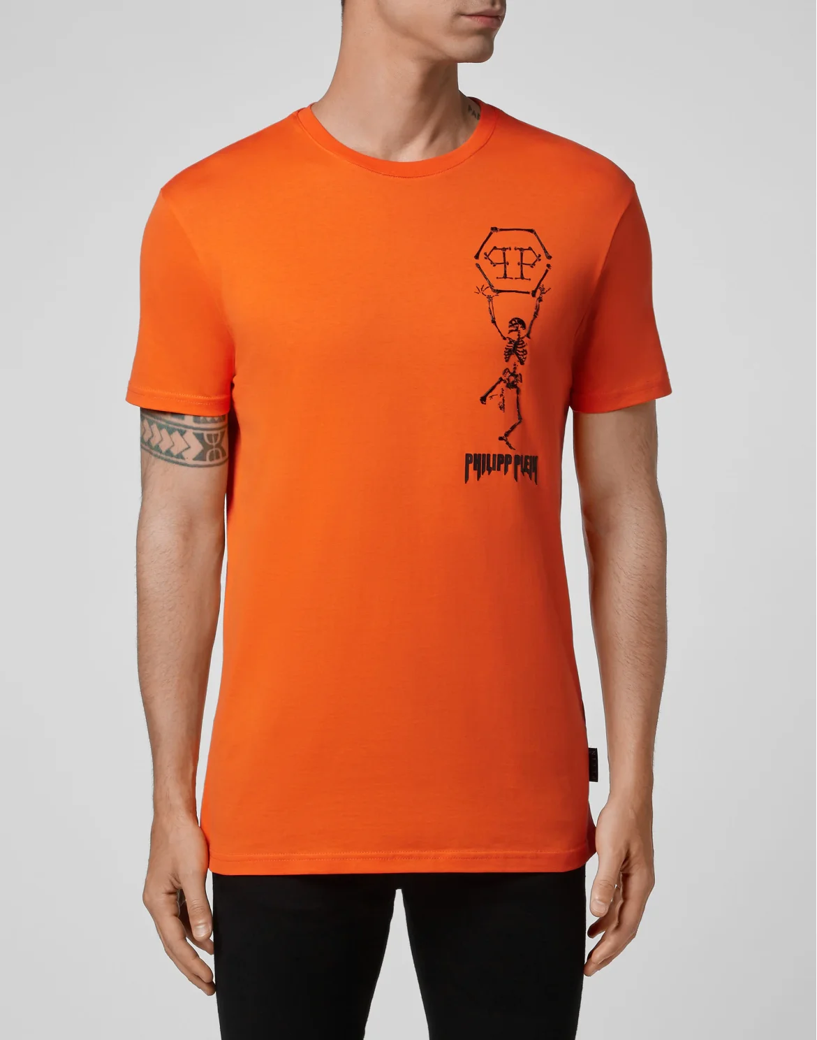 T-shirt Round Neck SS Skeleton, цвет: Оранжевый
