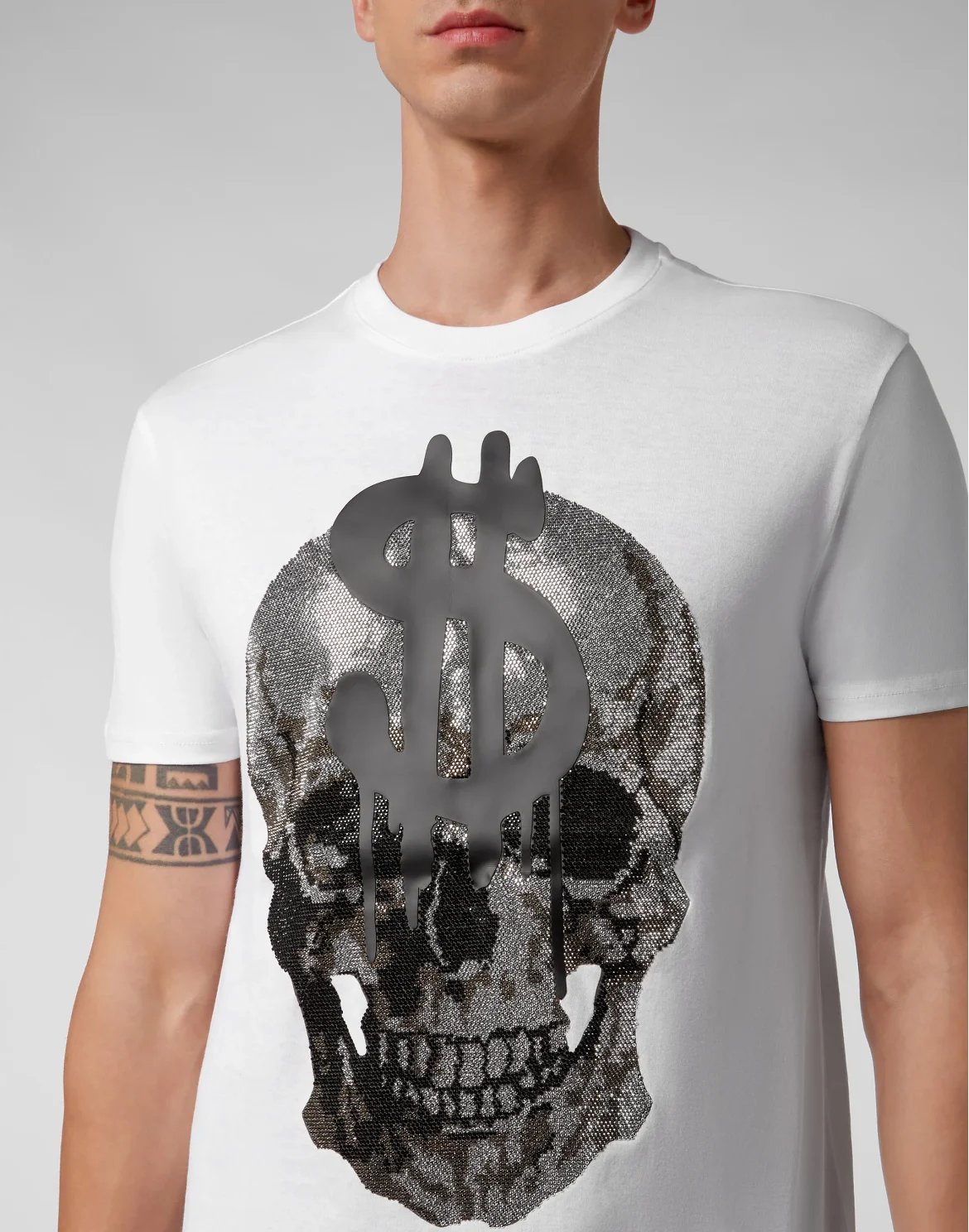 T-shirt Round Neck SS Skull, цвет: Белый