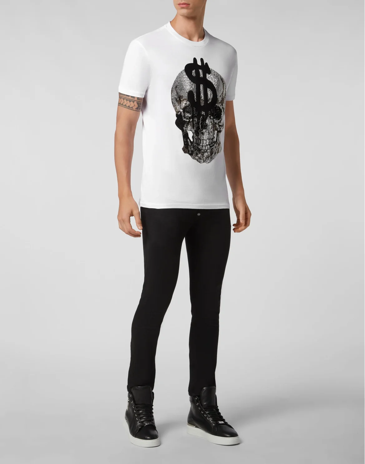 T-shirt Round Neck SS Skull, цвет: Белый