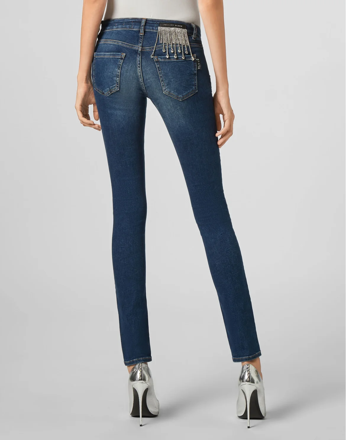 Slim Fit Fringe, цвет: Синий