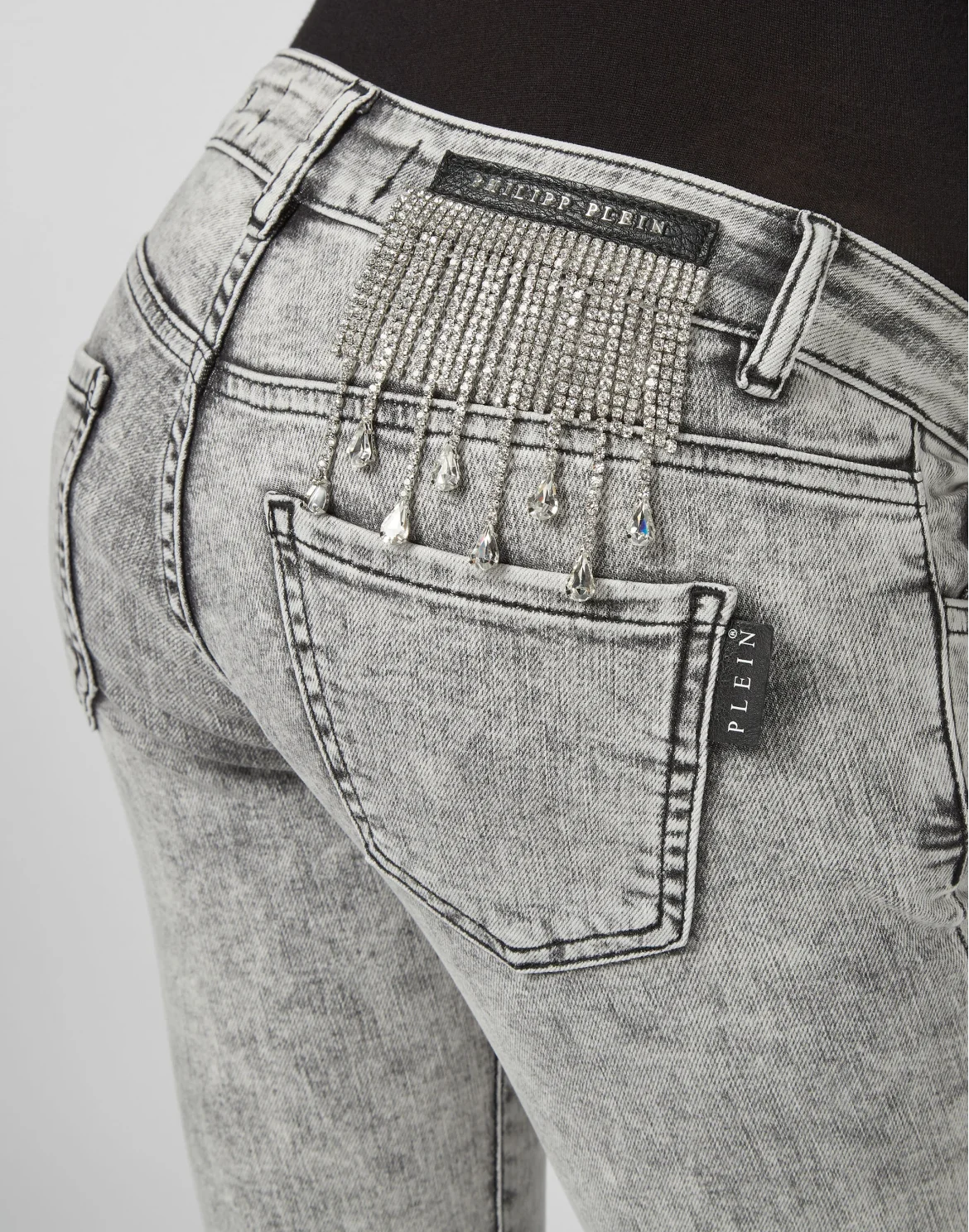 Slim Fit Fringe, цвет: Серый