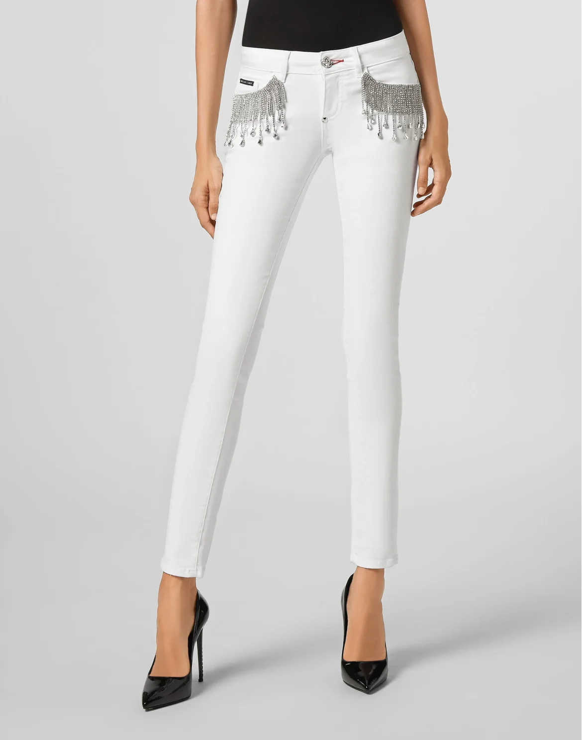 Slim Fit Fringe, цвет: Белый