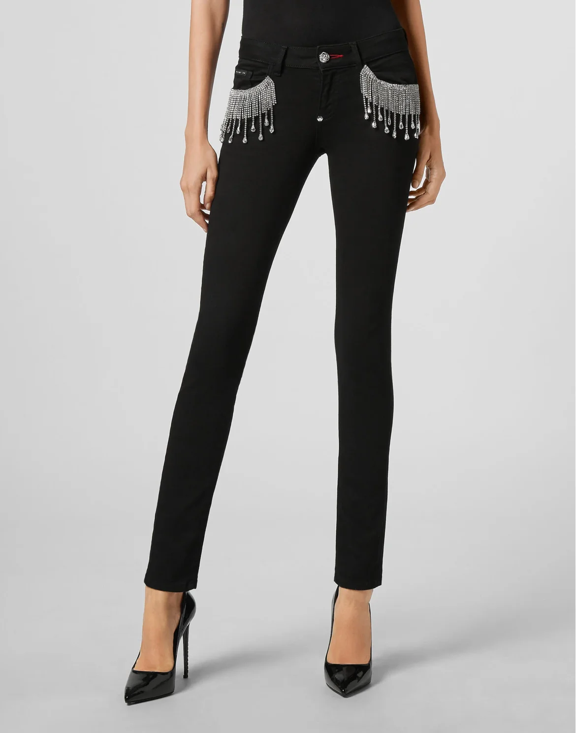 Slim Fit Fringe, цвет: Черный