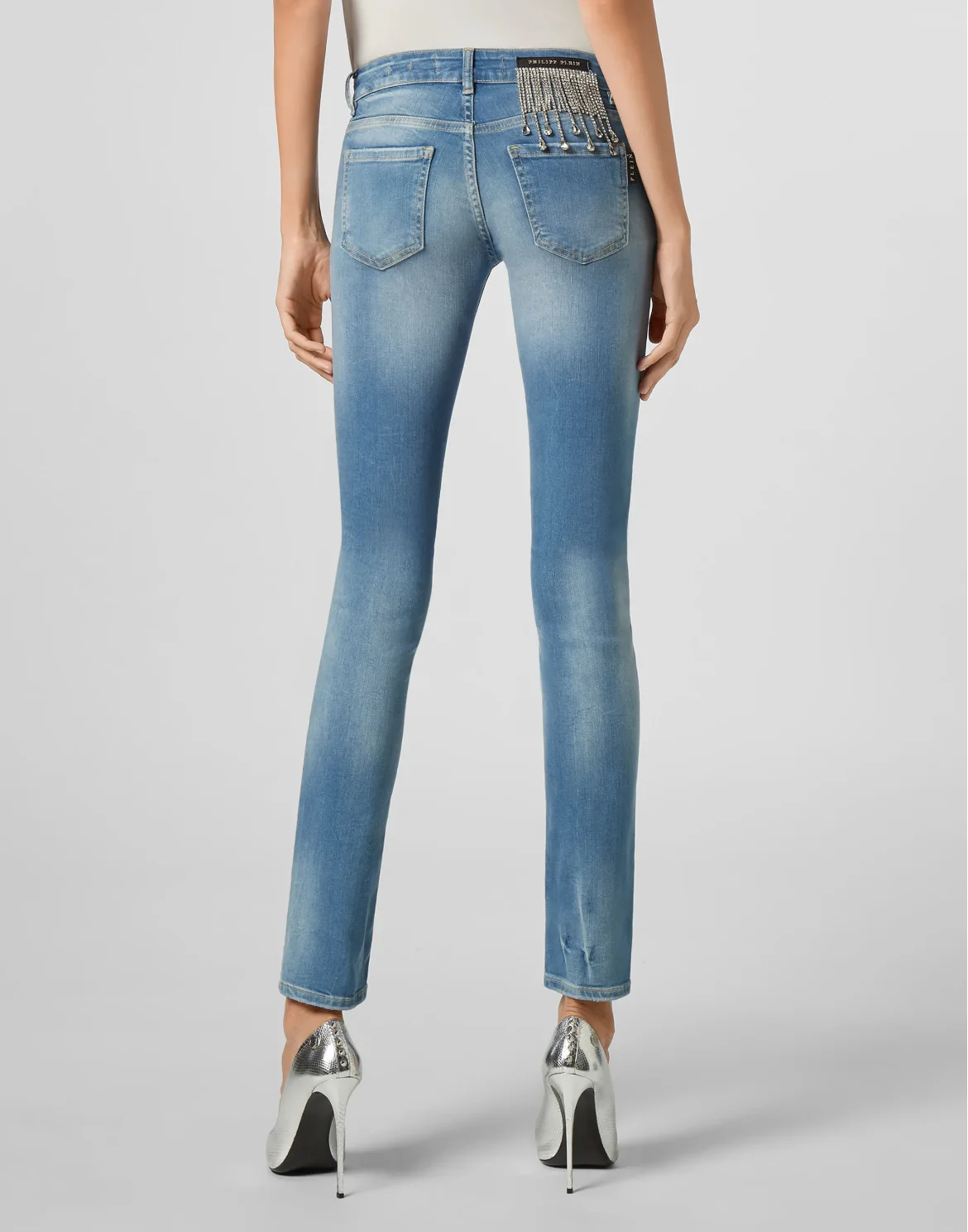 Slim Fit Fringe, цвет: Голубой