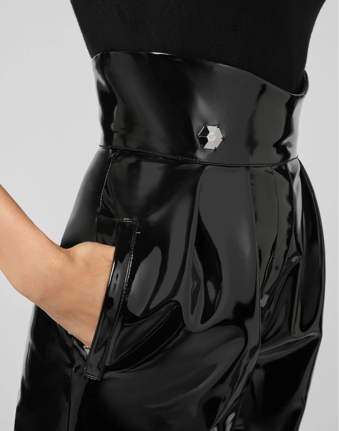 Long Trousers Latex, цвет: Черный