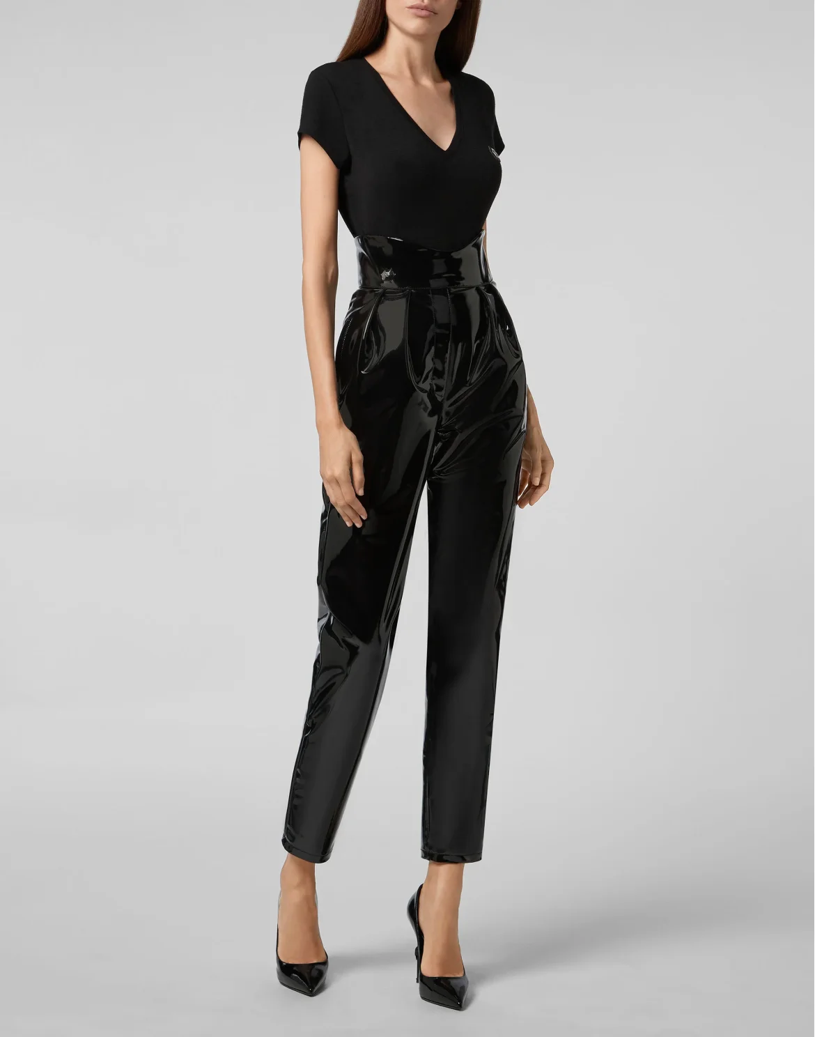Long Trousers Latex, цвет: Черный