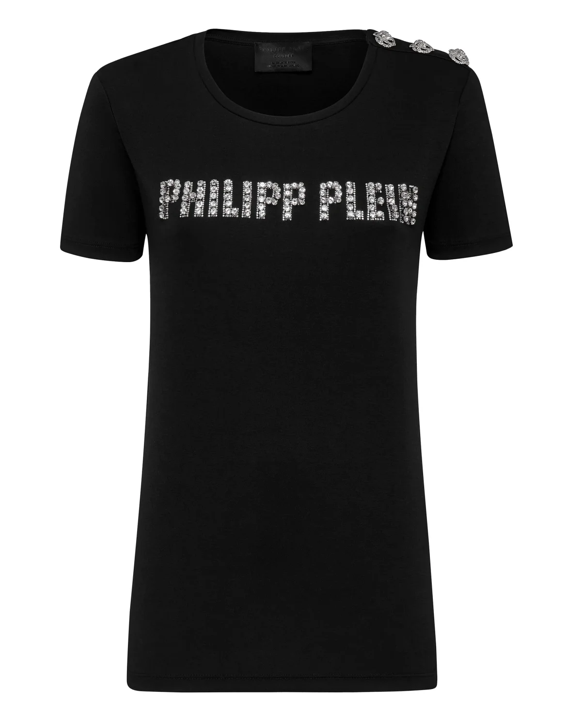 T-shirt Round Neck SS Crystal Plein, цвет: Черный