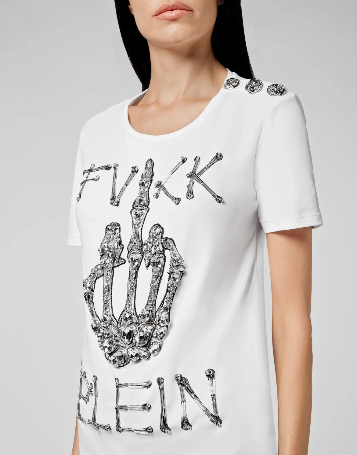 T-shirt Round Neck SS Skeleton, цвет: Белый