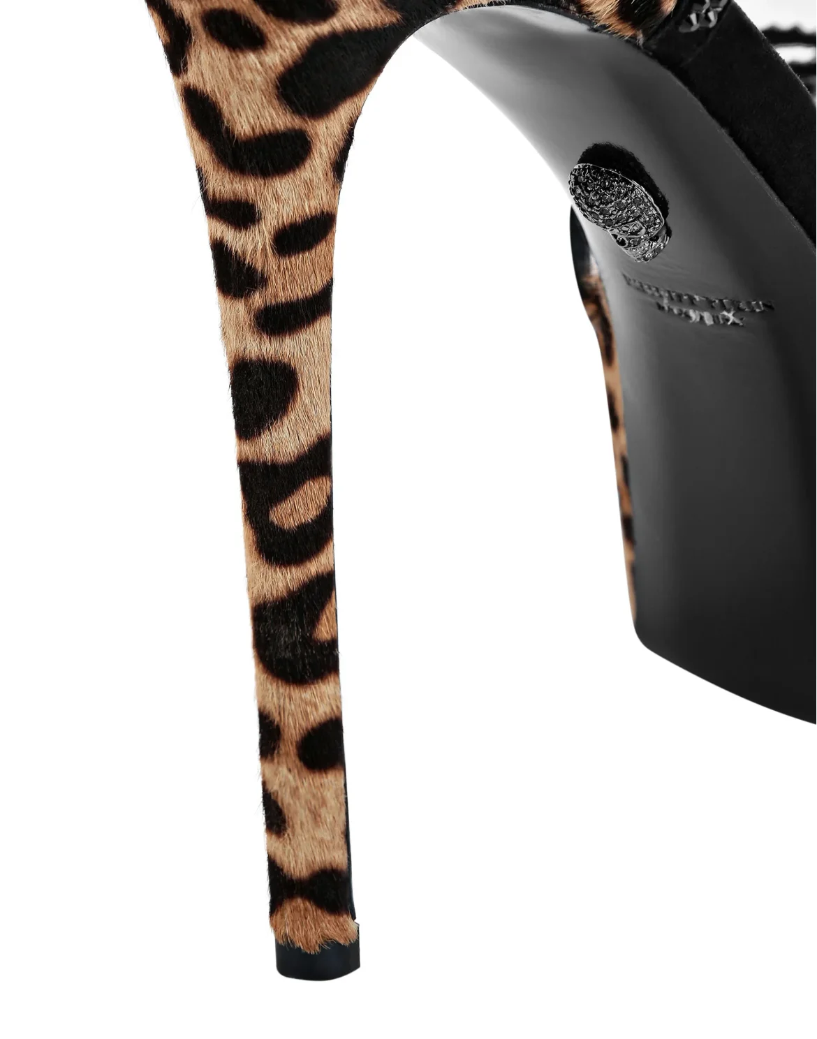 Crystal  Platform Leopard Sandals, цвет: Леопард