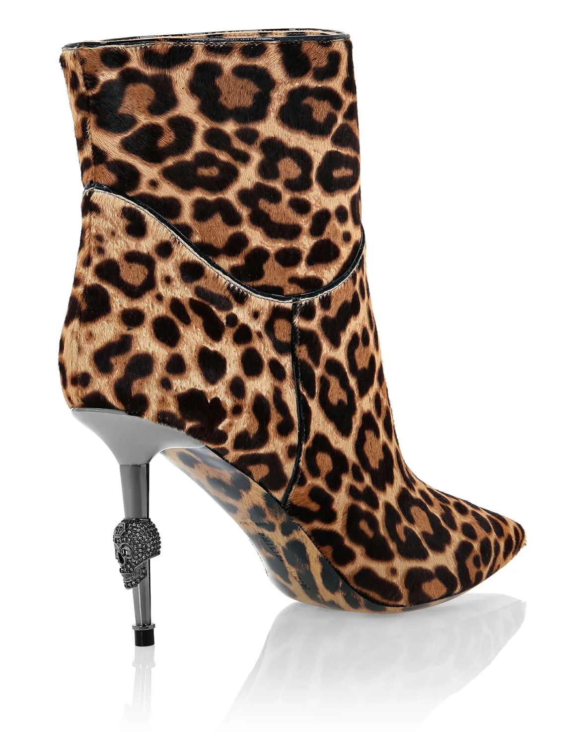 Poni leather Boots Mid Heels Mid Leopard, цвет: Леопард