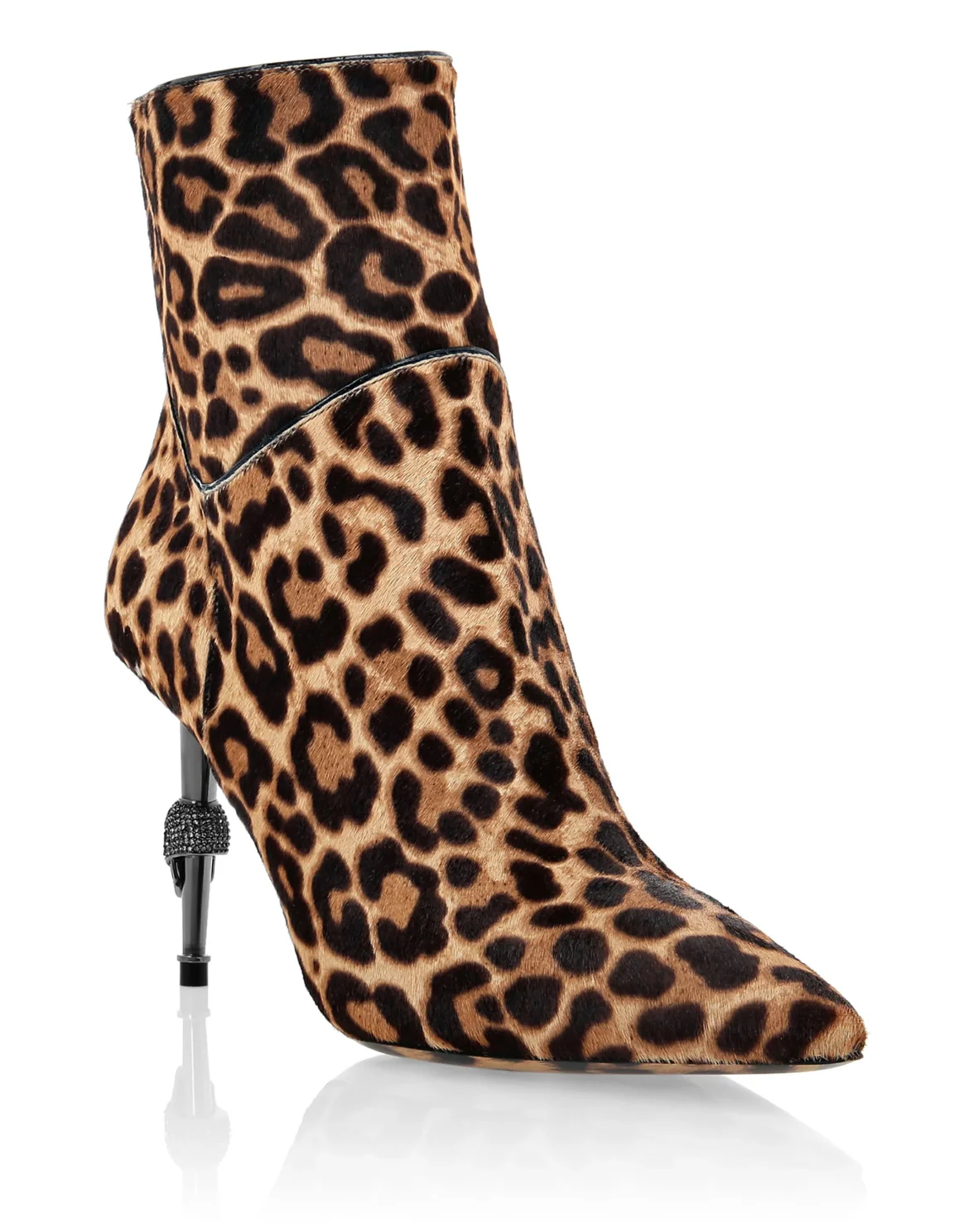 Poni leather Boots Mid Heels Mid Leopard, цвет: Леопард