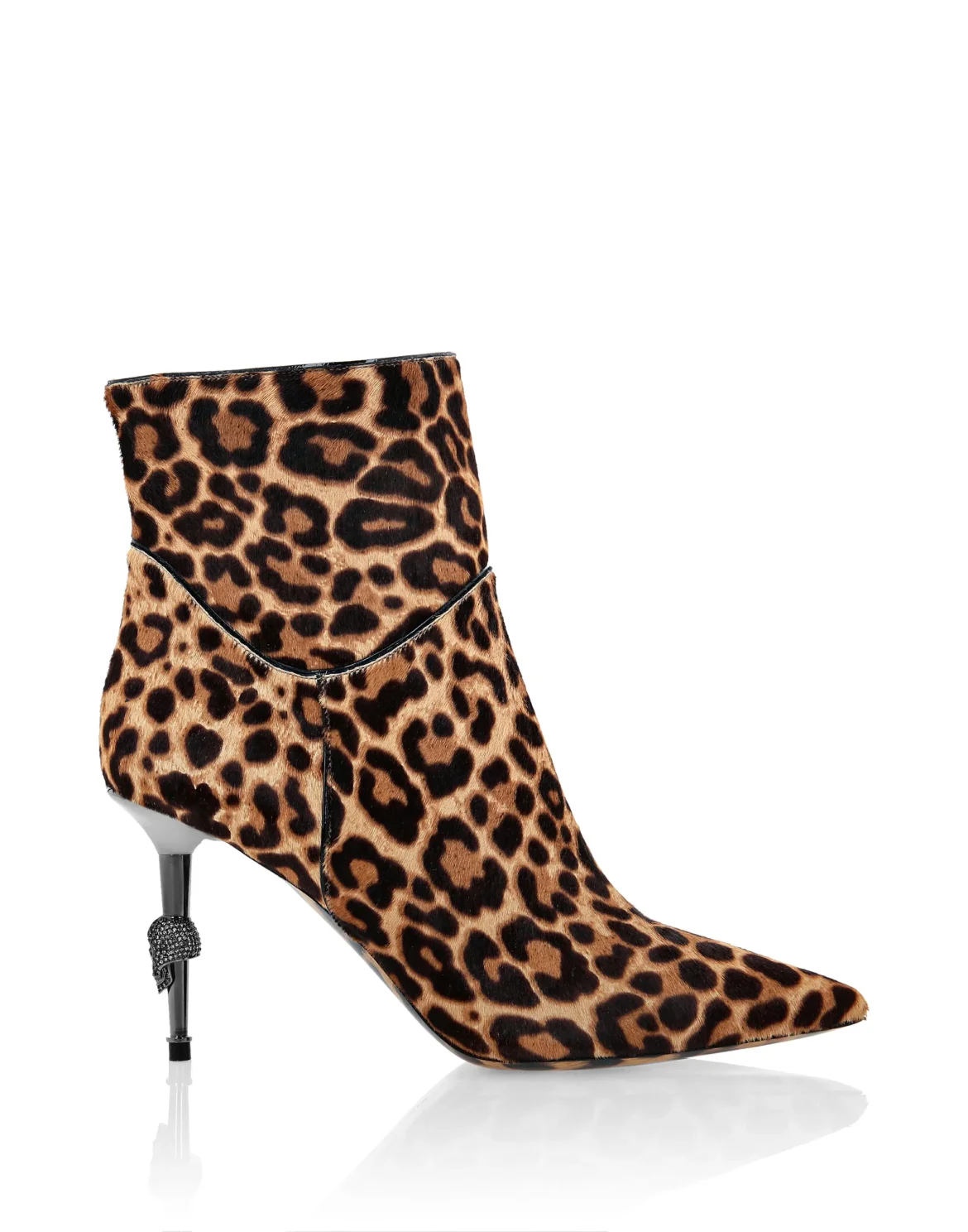 Poni leather Boots Mid Heels Mid Leopard, цвет: Леопард