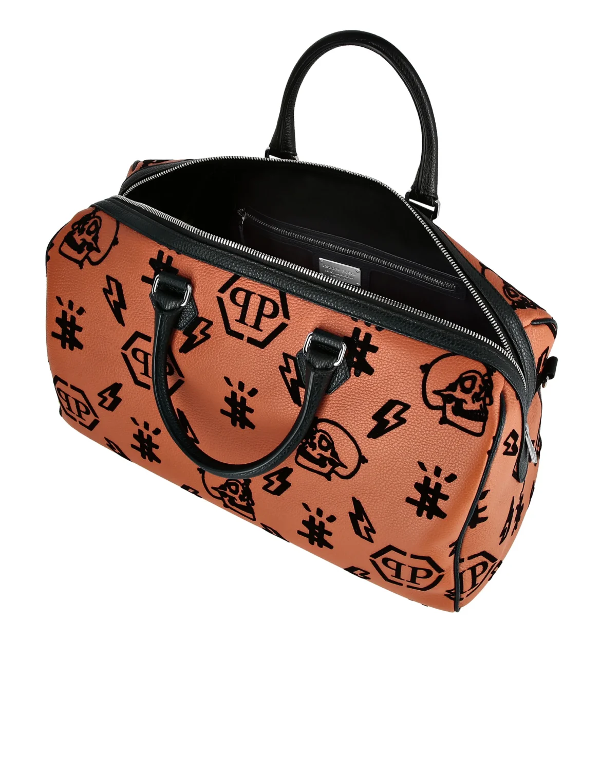 Leather Medium Travel Bag Monogram, цвет: Коричневый