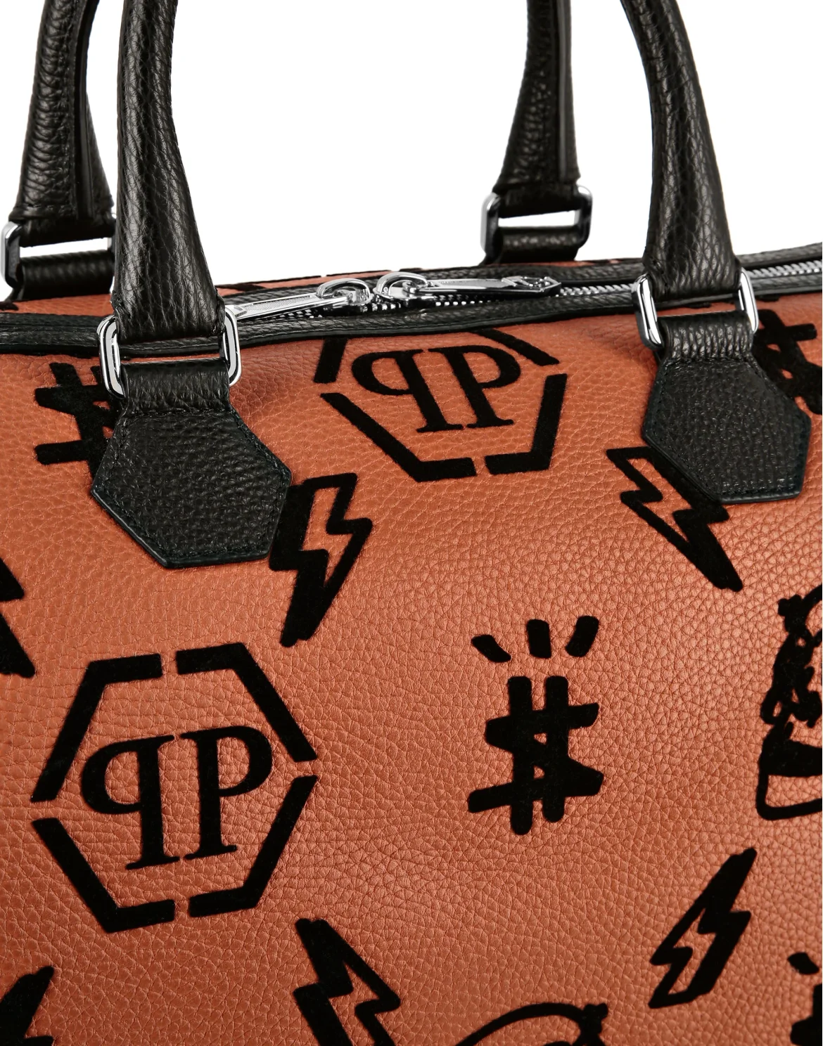 Leather Medium Travel Bag Monogram, цвет: Коричневый