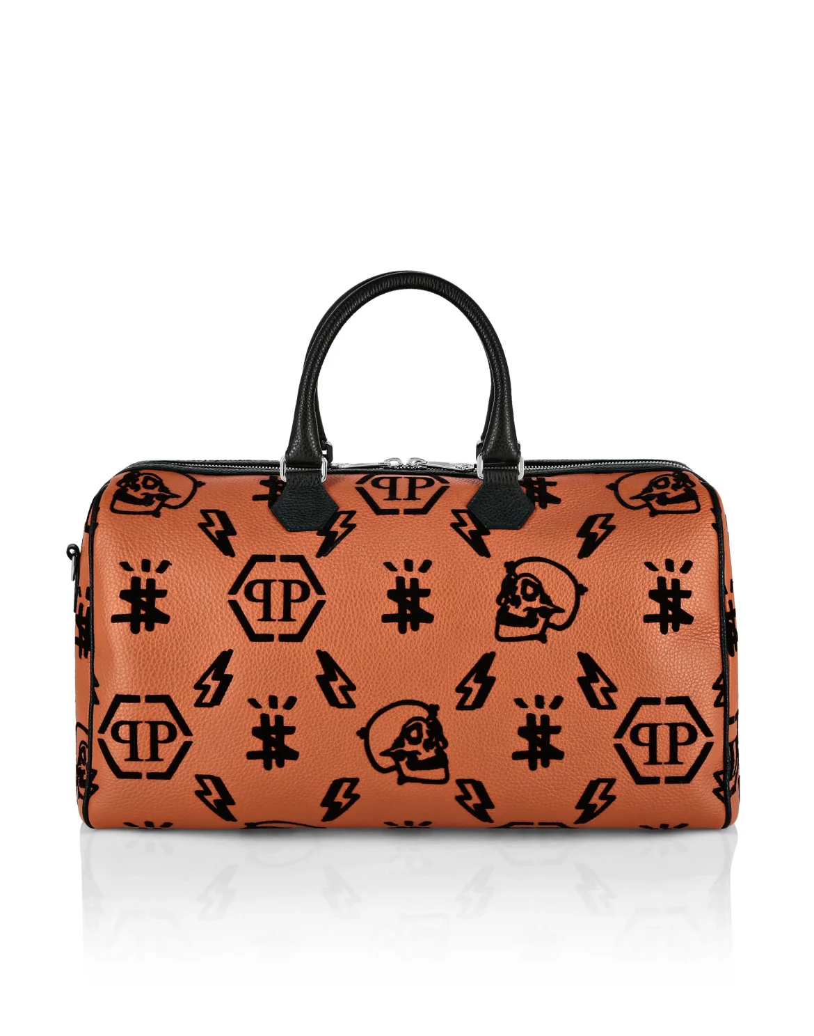 Leather Medium Travel Bag Monogram, цвет: Коричневый