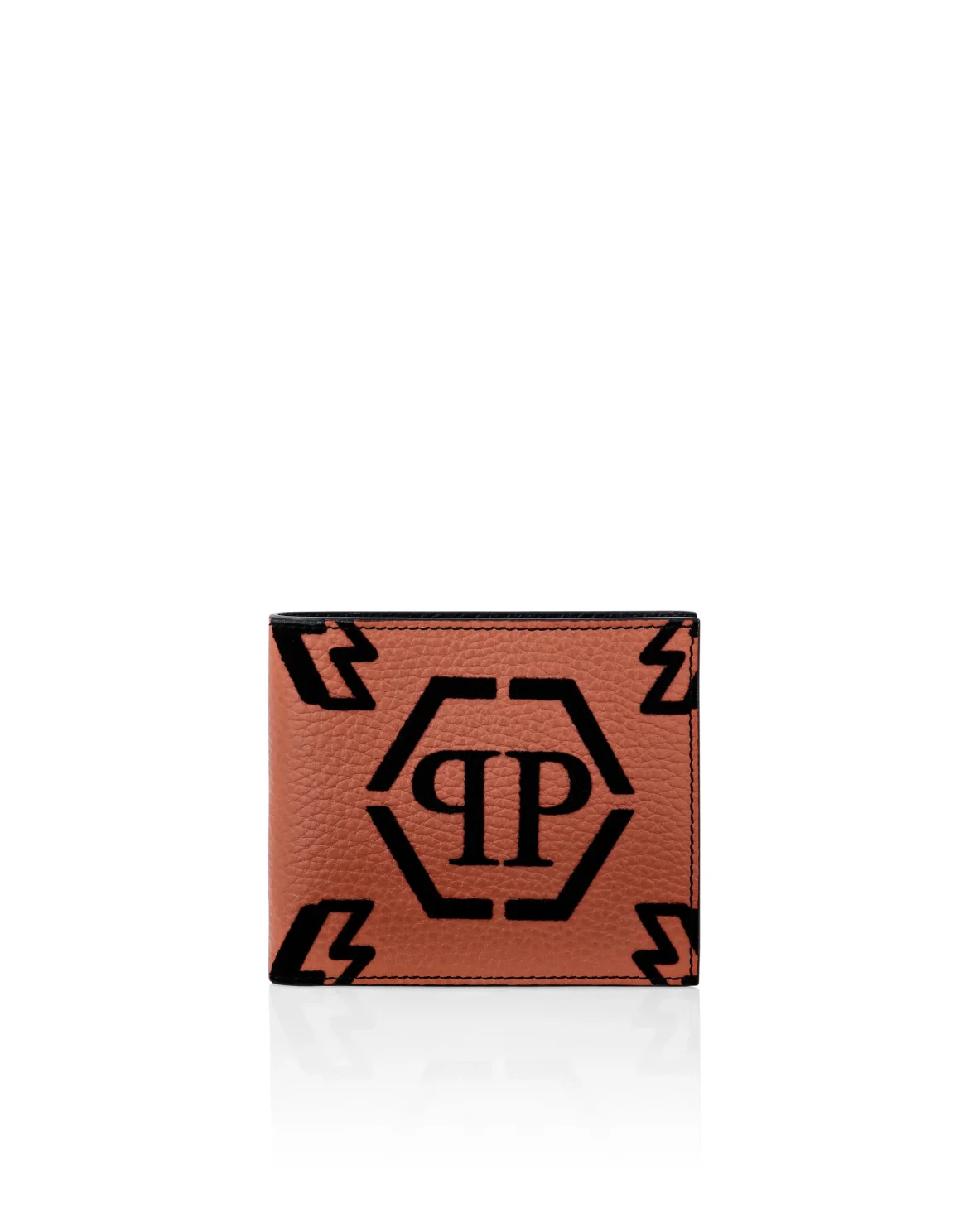 Leather French wallet Monogram, цвет: Коричневый