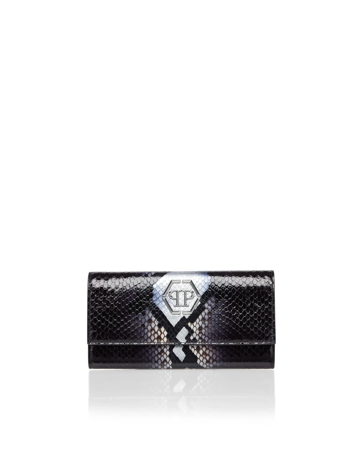 Python Continental wallet Luxury, цвет: Черный
