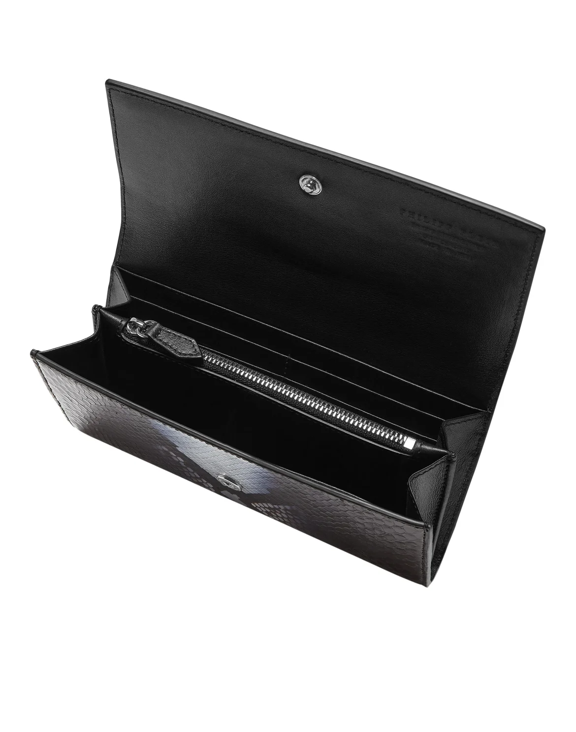 Python Continental wallet Luxury, цвет: Черный
