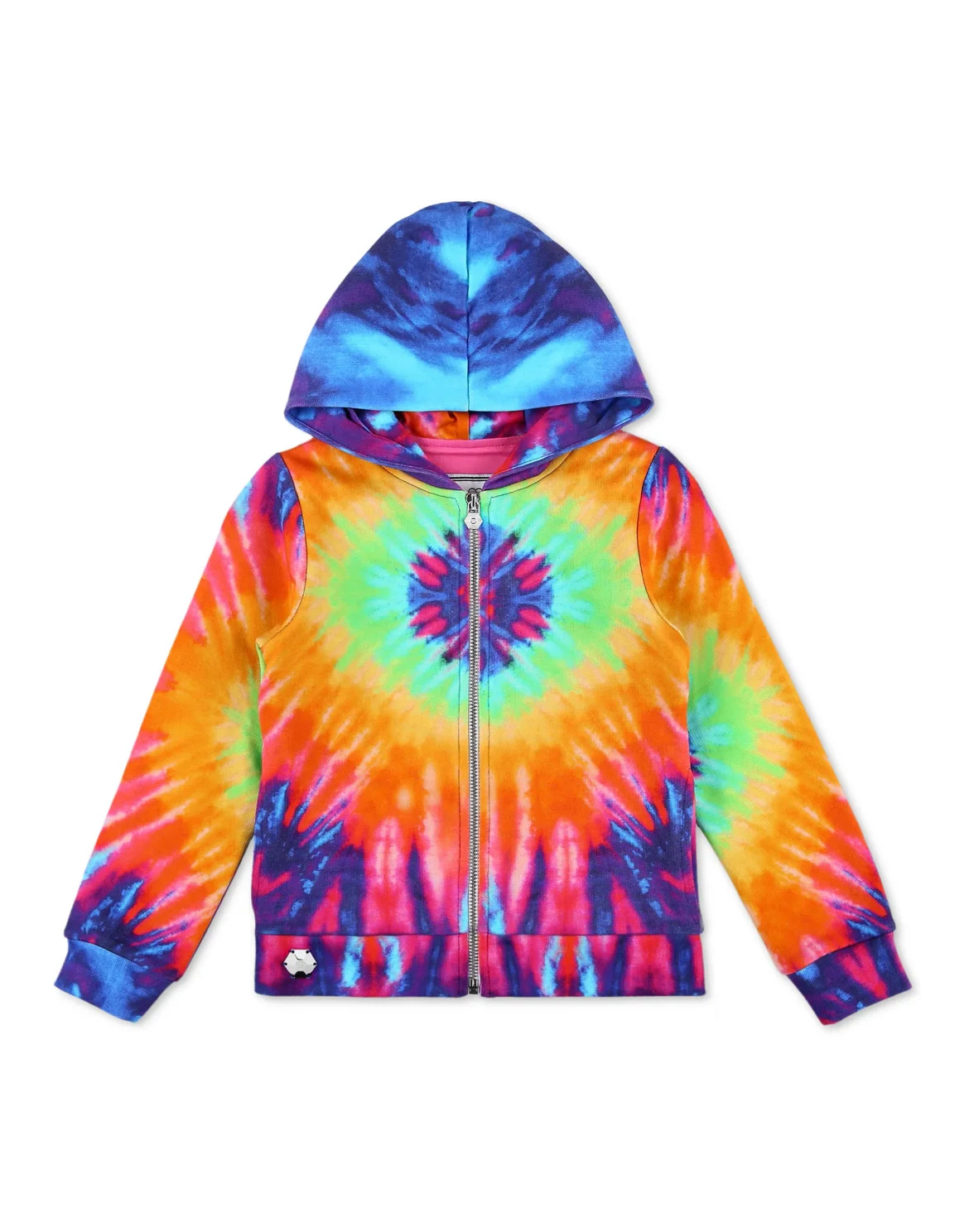 Hoodie sweatjacket Tie dye, цвет: Мультиколор