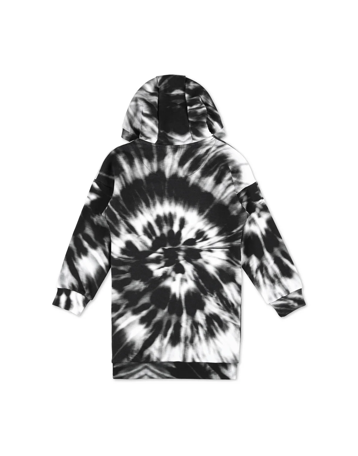Jogging Hoodie Day Dress Tie dye, цвет: Черный