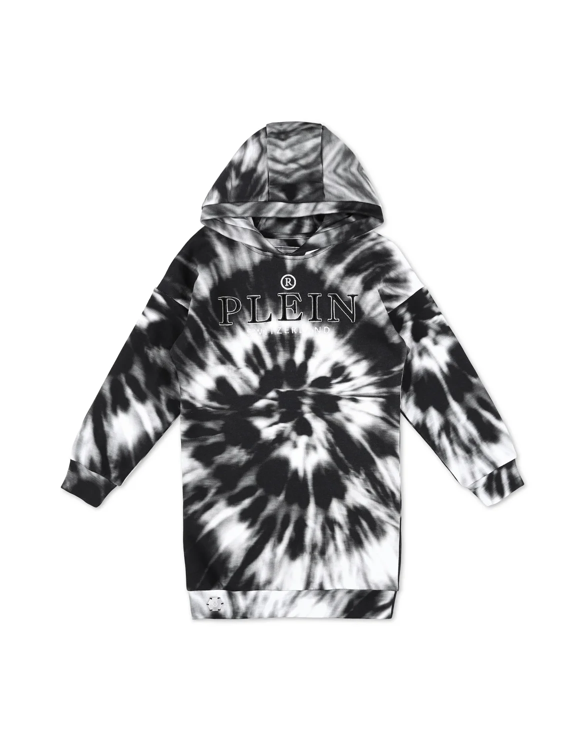 Jogging Hoodie Day Dress Tie dye, цвет: Черный
