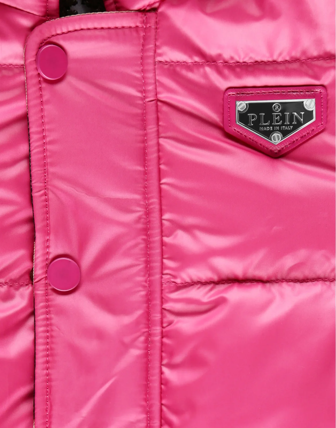 Nylon Satin Jacket Iconic Plein, цвет: Розовый