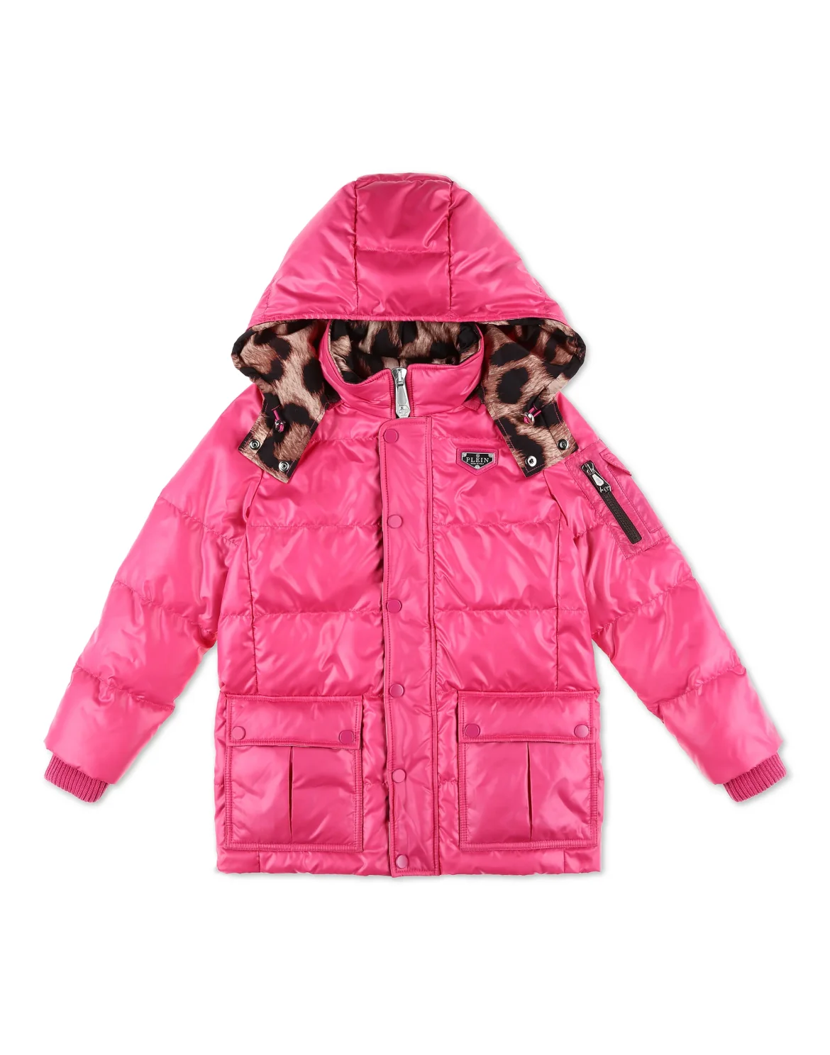 Nylon Satin Jacket Iconic Plein, цвет: Розовый