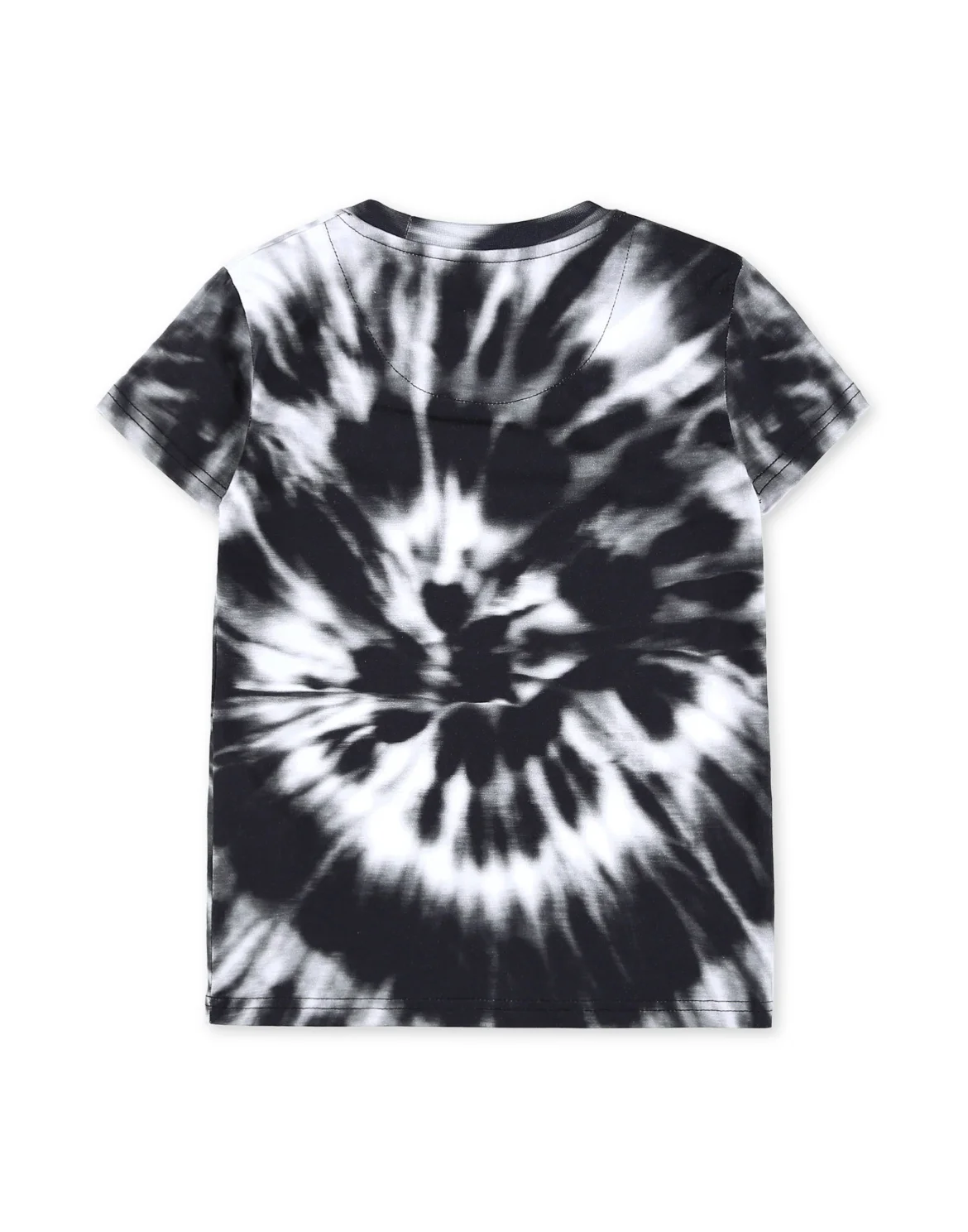 T-shirt Crop Round Neck SS Tie dye, цвет: Черный