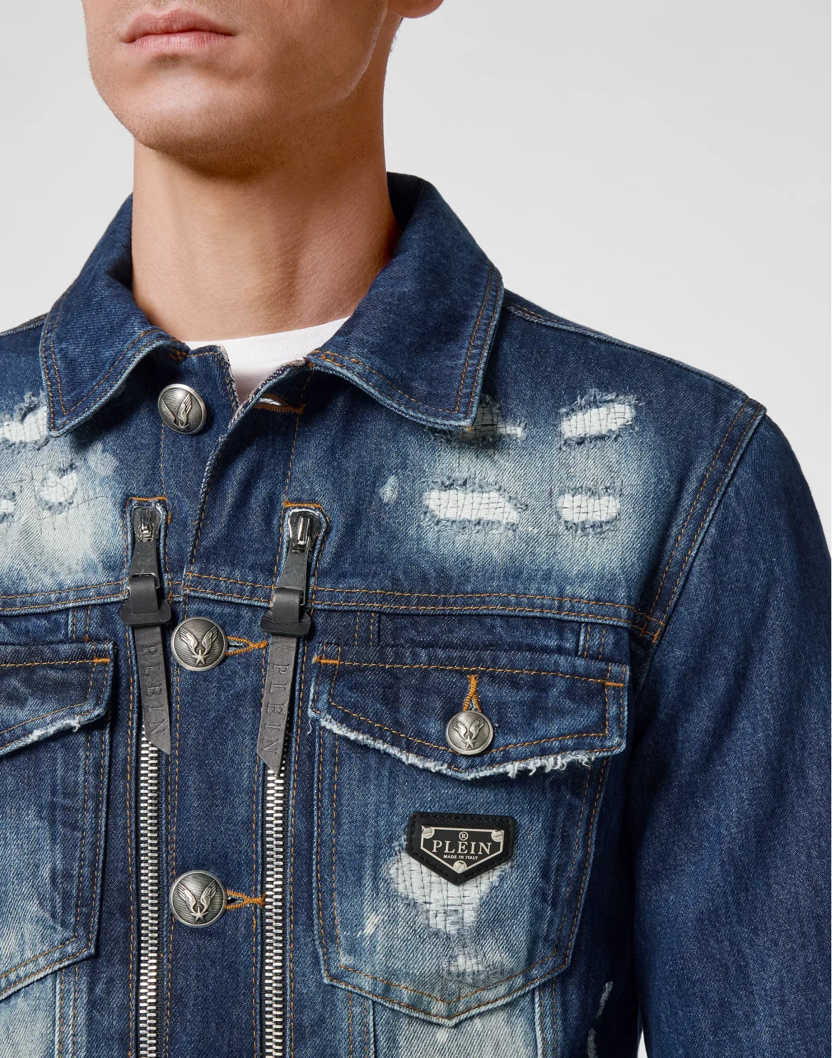 Denim Jacket Iconic Plein, цвет: Синий
