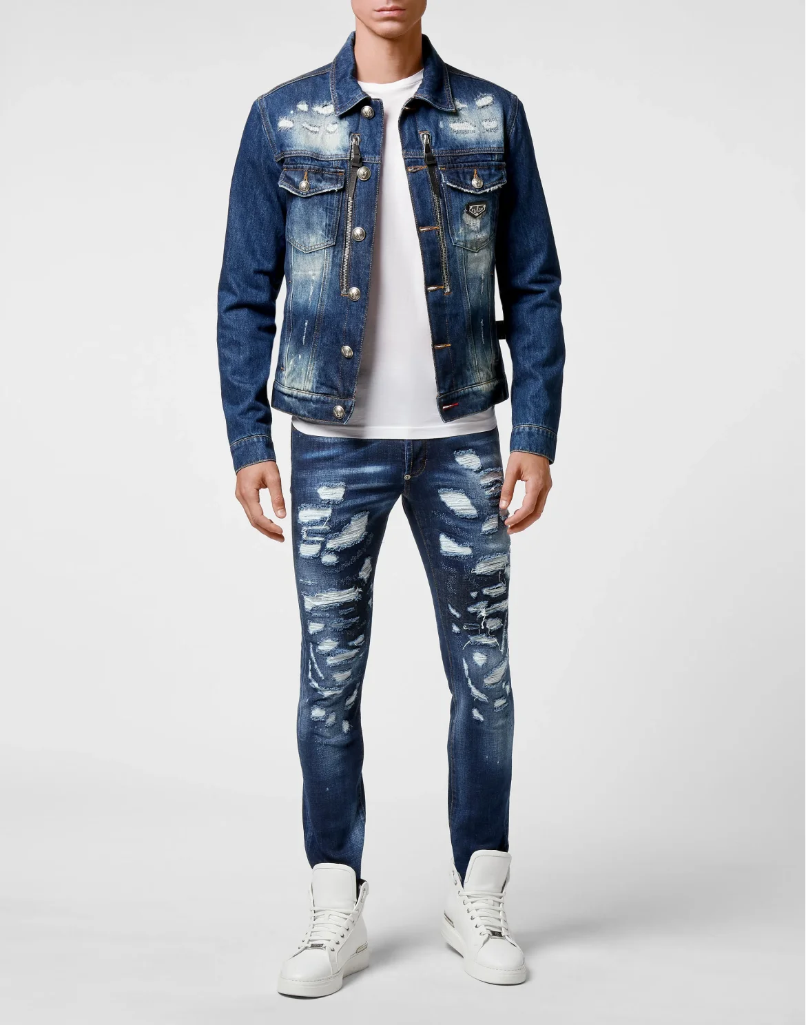 Denim Jacket Iconic Plein, цвет: Синий