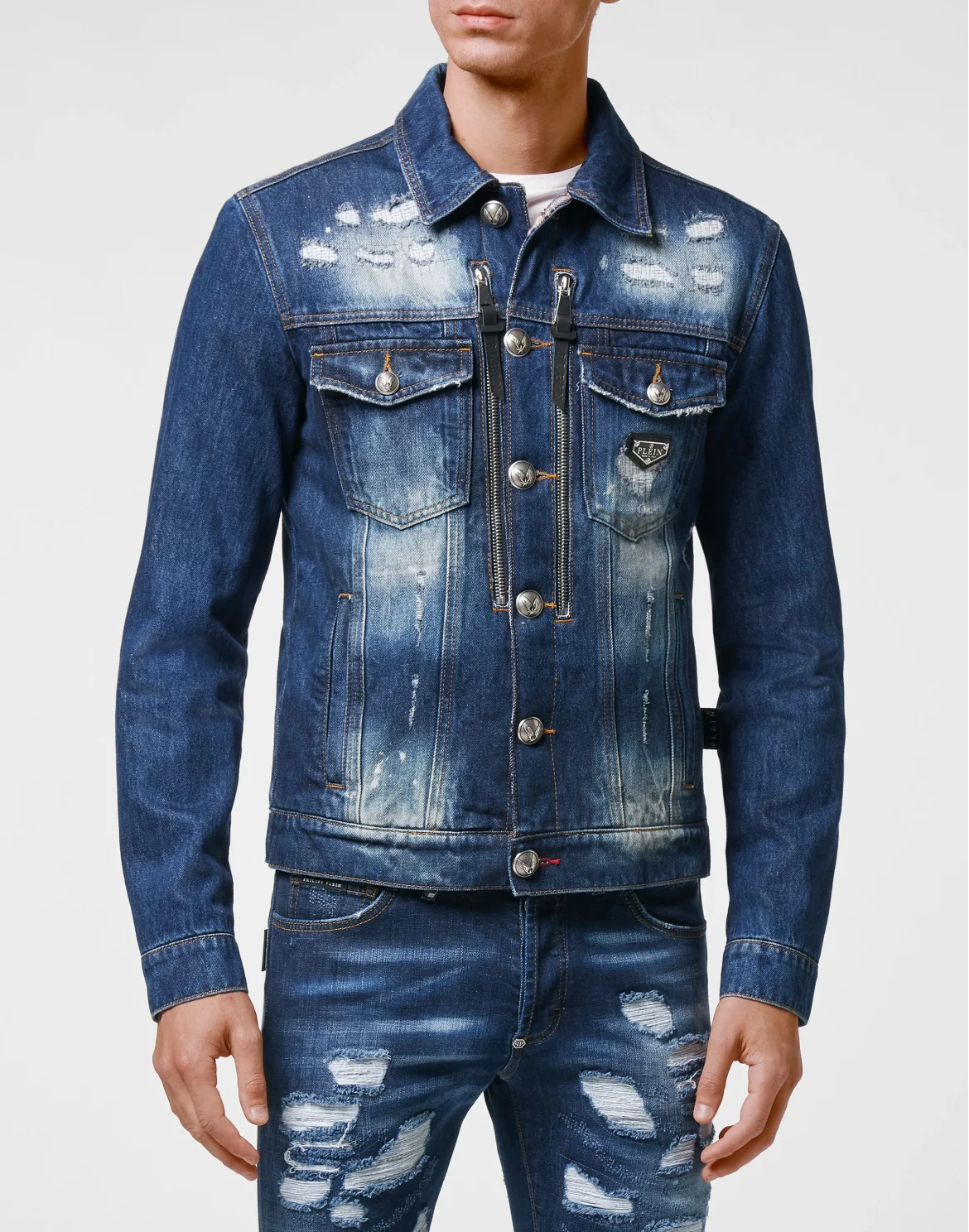 Denim Jacket Iconic Plein, цвет: Синий