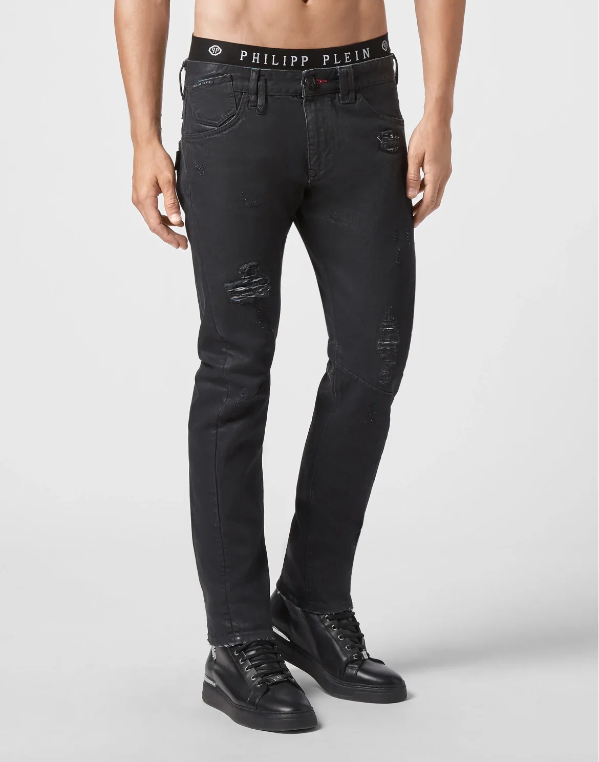 Denim Milano cut Iconic Plein, цвет: Черный