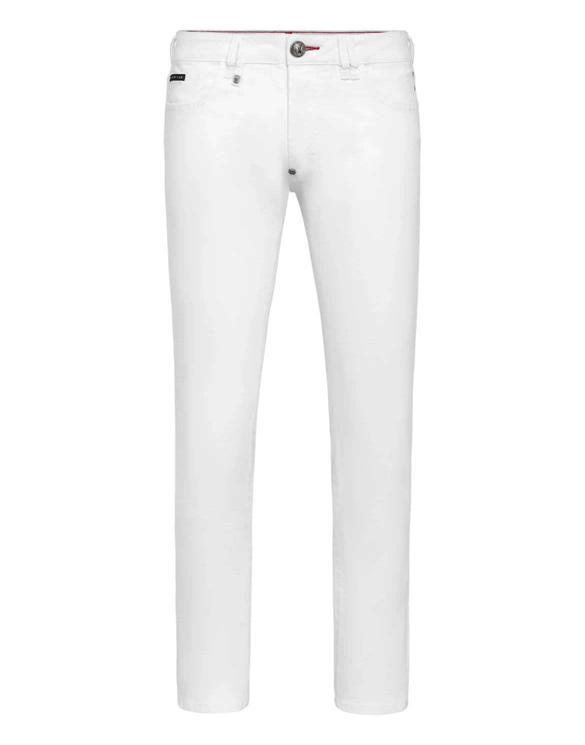 Denim Skinny Trousers fit Iconic Plein, цвет: Белый