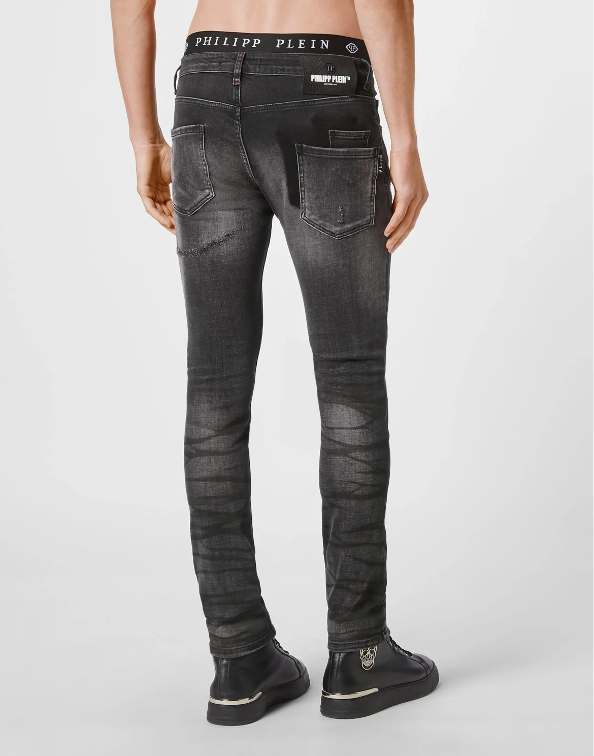 Denim Super Straight Cut Iconic Plein, цвет: Черный