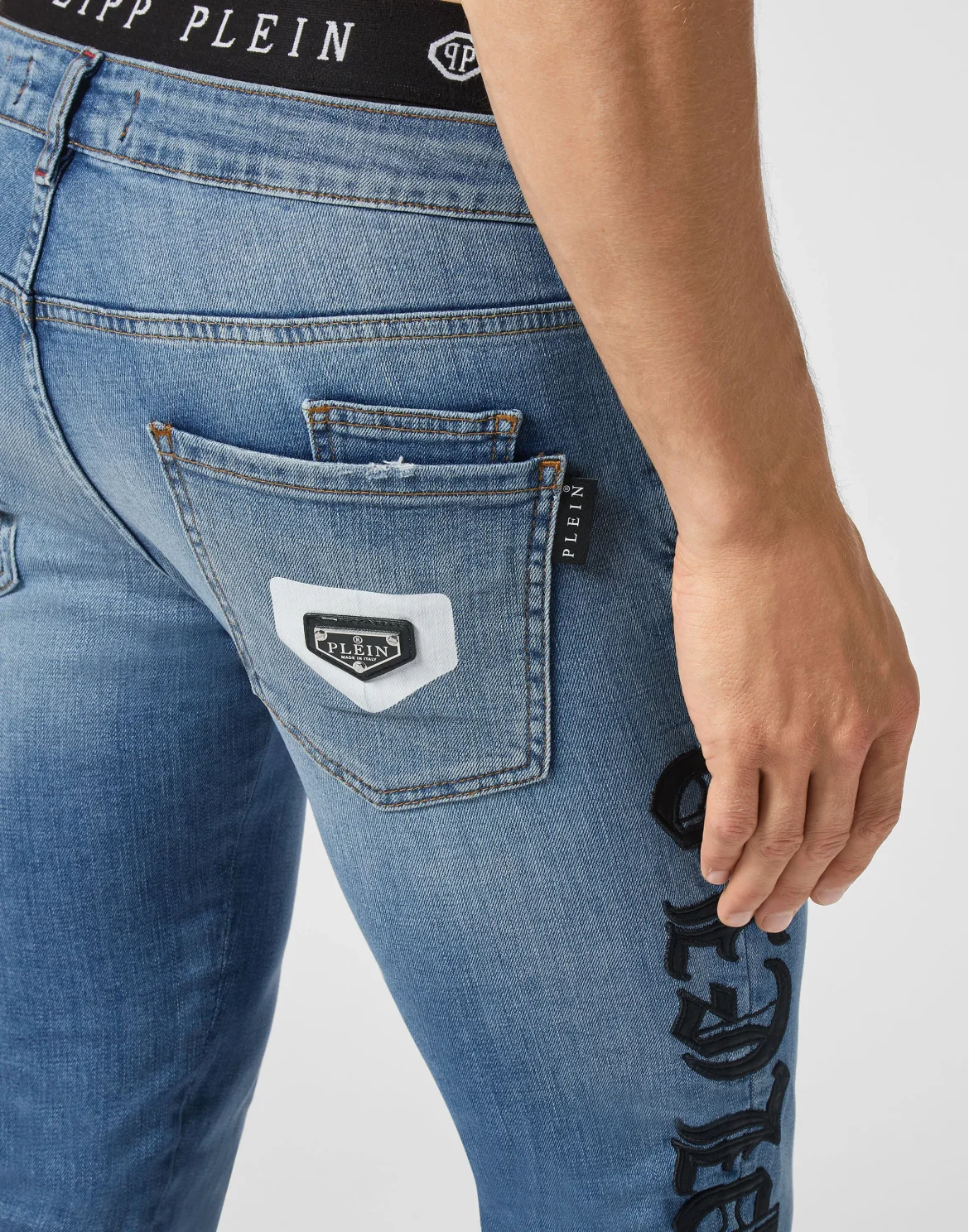 Denim Super Straight Cut Gothic Plein, цвет: Синий