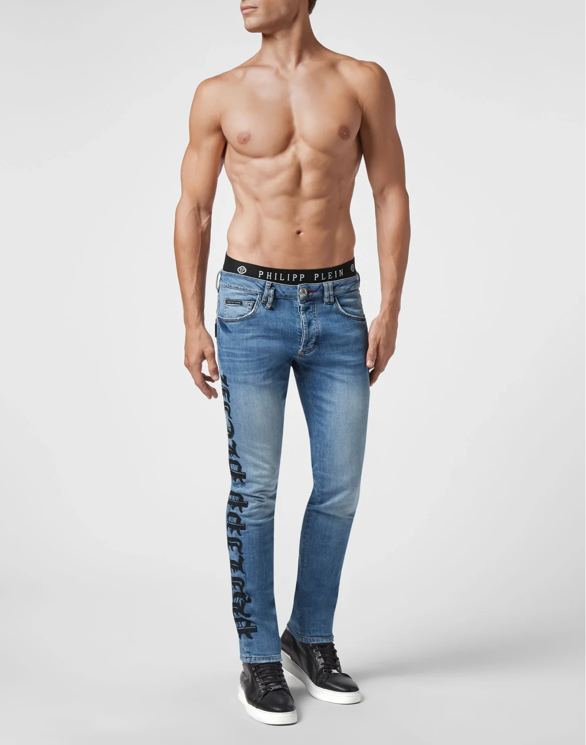 Denim Super Straight Cut Gothic Plein, цвет: Синий