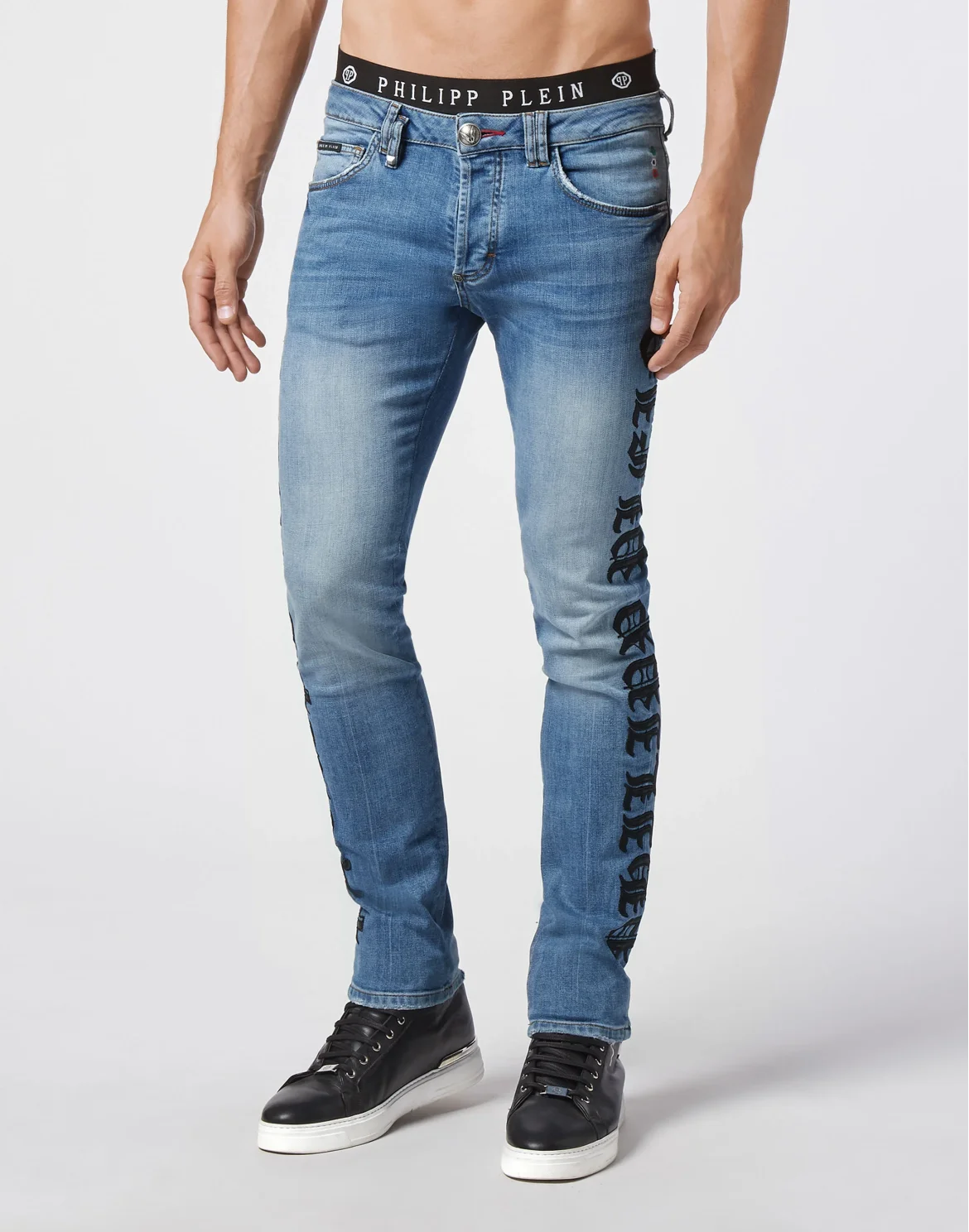 Denim Super Straight Cut Gothic Plein, цвет: Синий