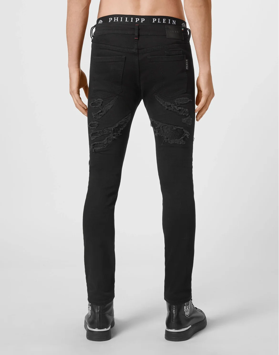 Denim New Skinny Fit Destroyed, цвет: Черный
