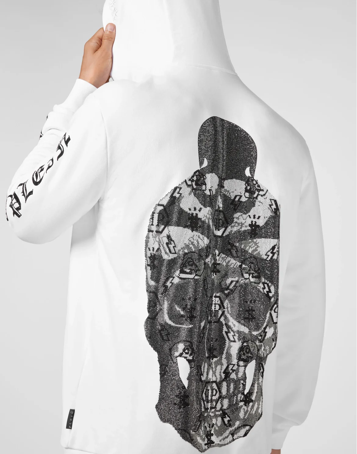 Hoodie Sweatjacket stones Skull, цвет: Белый