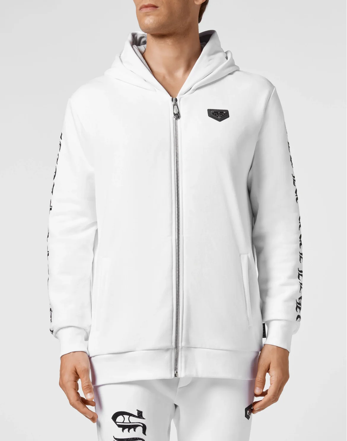 Hoodie Sweatjacket stones Skull, цвет: Белый